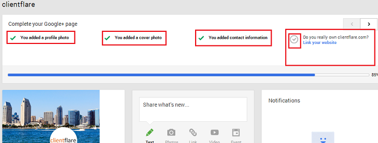 verifying your google plus business page